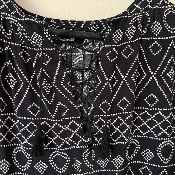 Madewell Lace-Up Peasant Top in Caravan Print - Picture 3 of 7